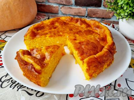 Творожная запеканка с тыквой без манки