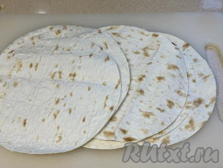 Вот такие заготовки из лаваша у меня получились. 