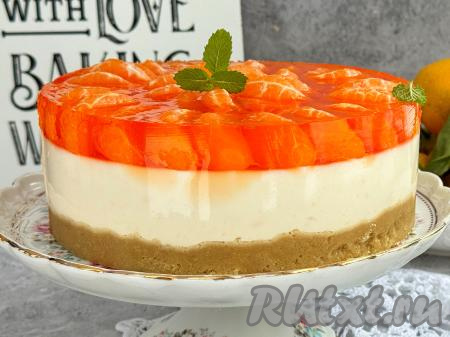 Мандариновый чизкейк без выпечки