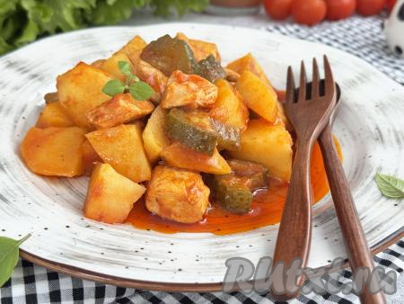 Азу из курицы в мультиварке