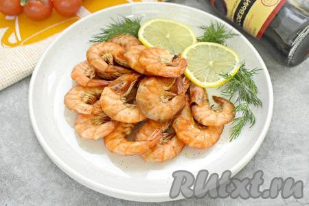 Креветки в соевом соусе в аэрогриле