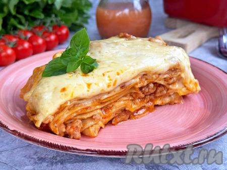 Лазанья с лапшой для бешбармака