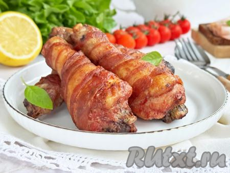 Куриные ножки в беконе в аэрогриле