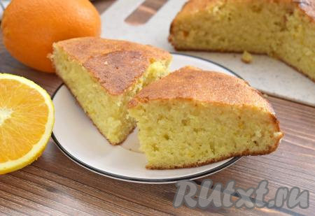 Апельсиновый пирог на кефире в духовке