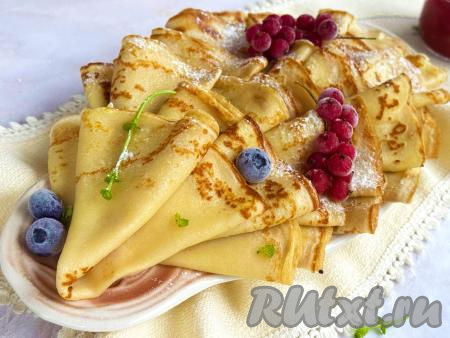 Блины на желтках и молоке