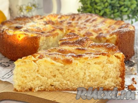 Пирог с лимонным заварным кремом