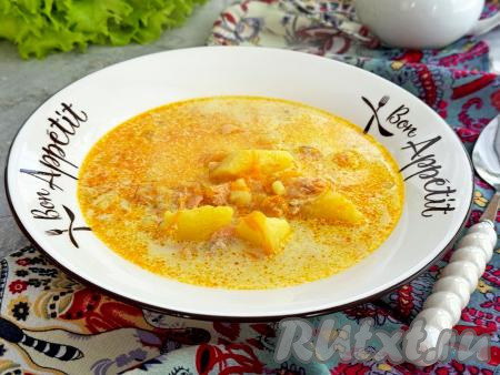 Финская уха из форели со сливками