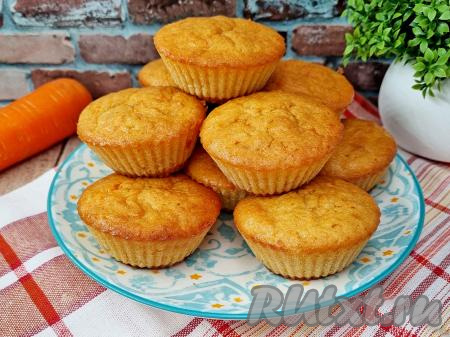 Морковные кексы на кефире