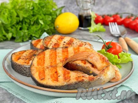 Стейки форели на электрогриле