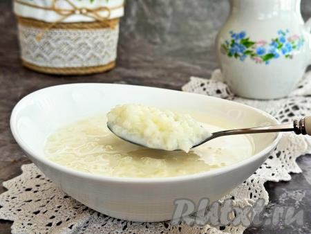 Молочный суп с рисом на молоке