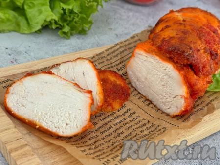 Пастрома из куриной грудки в аэрогриле