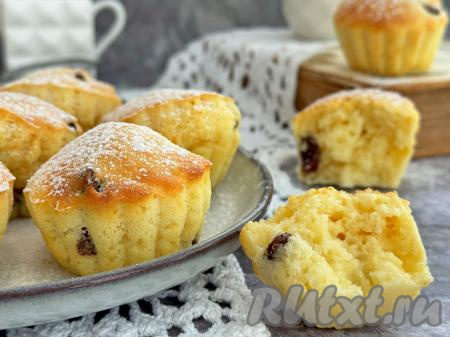 А вот как кекс выглядит в разломе. Угощайтесь!