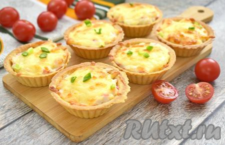 Тарталетки с крабовыми палочками в аэрогриле