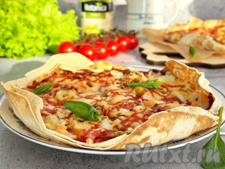 Пицца из лаваша в аэрогриле