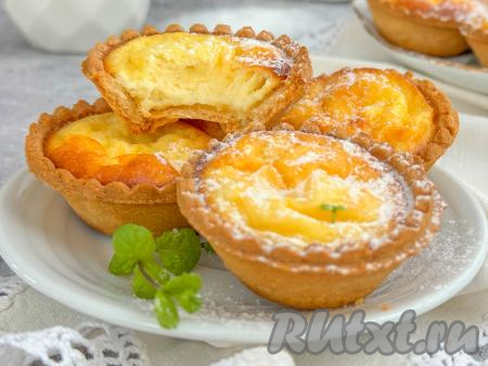 Тарталетки с творогом в духовке
