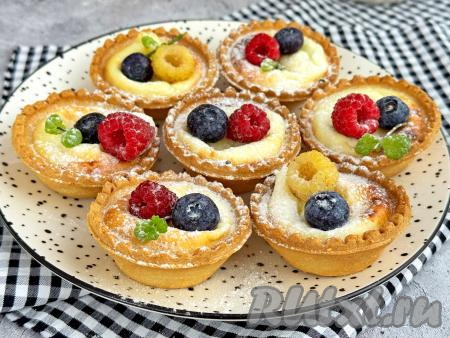 Чизкейки в тарталетках в аэрогриле