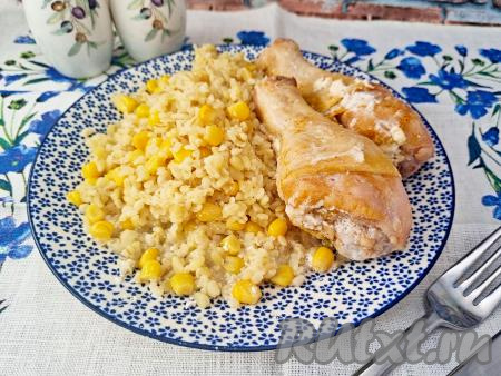 Куриные ножки в сметане на сковороде