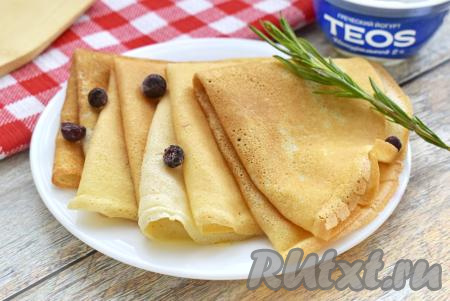 Блины на греческом йогурте