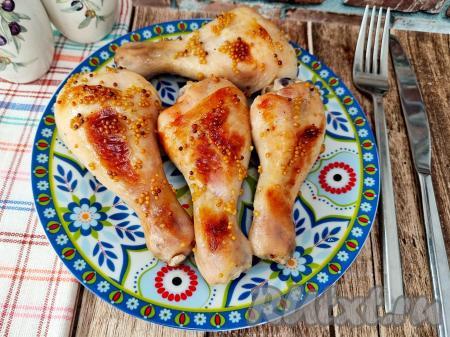 Куриные ножки в горчично-медовом соусе в духовке