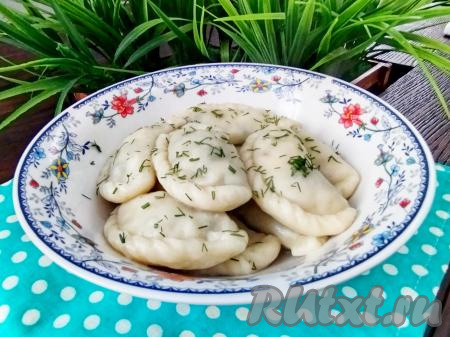 Постные вареники с картошкой и грибами