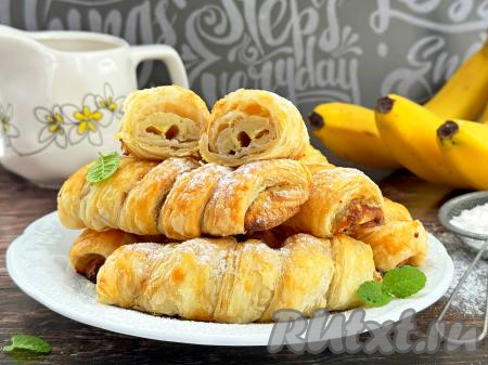 Бананы в слоёном тесте в аэрогриле