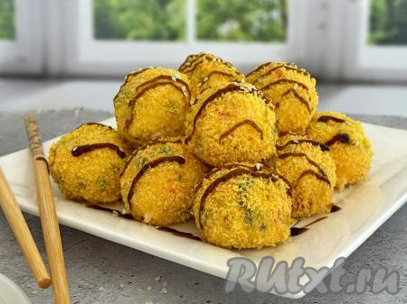 Суши-шарики в аэрогриле