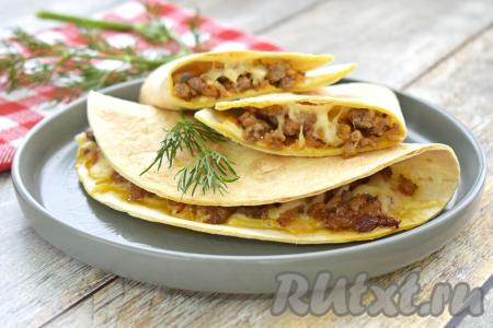 Тортилья с фаршем в аэрогриле