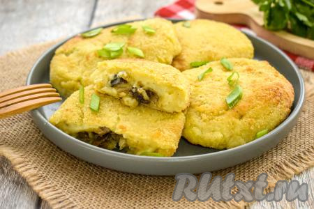 Картофельные зразы с грибами в аэрогриле