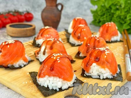 Роллы в ячейках из-под яиц