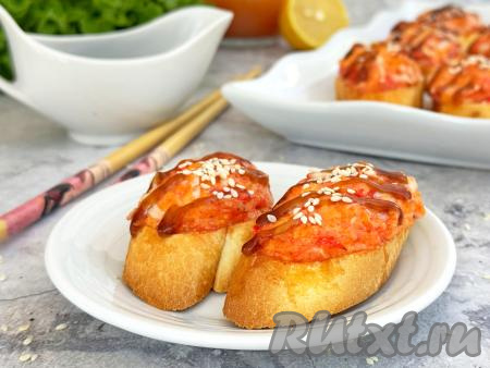 Горячие бутерброды, как роллы, в духовке