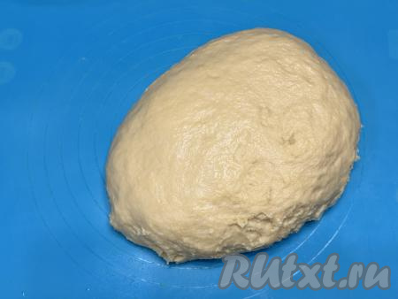 Итоговое тесто для куличей должно стать достаточно мягким и практически не липнуть к рукам. Вымешивать тесто руками в общей сложности нужно не менее 7 минут, до эластичного и гладкого состояния. Продукты у всех разные, поэтому для получения теста нужной густоты в конце замеса может потребоваться добавить чуть больше или чуть меньше, чем 100 грамм муки, главное - ориентируйтесь на консистенцию теста, оно должно быть мягким и практически не липнущим к ладоням.