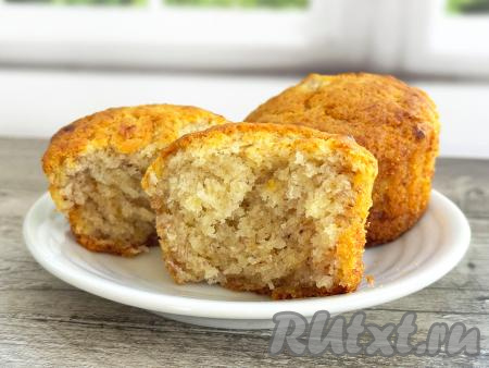 Постные банановые маффины