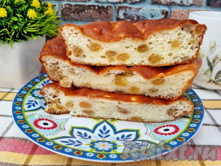 Творожная запеканка с изюмом без манки в духовке