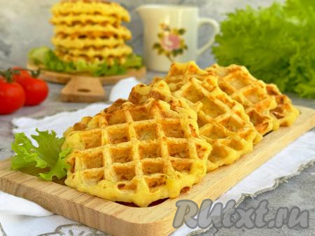 Картофельные вафли из варёной картошки в вафельнице