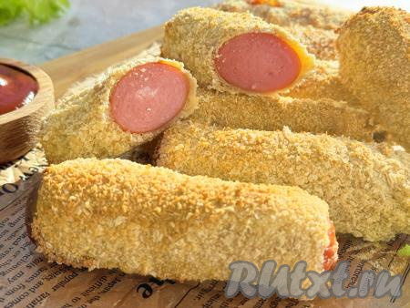 Сосиски в кляре в аэрогриле