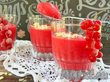 Клюквенный мусс с манкой