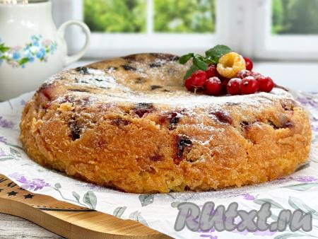Пирог с клюквой в мультиварке