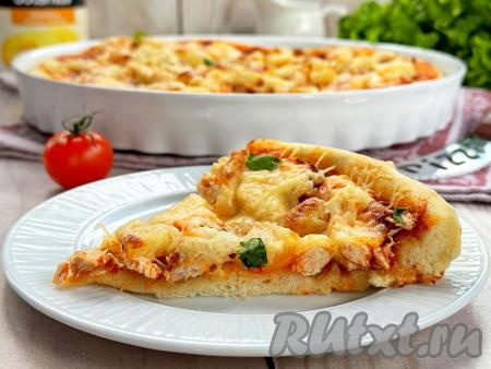 Пицца с ананасом и курицей в домашних условиях