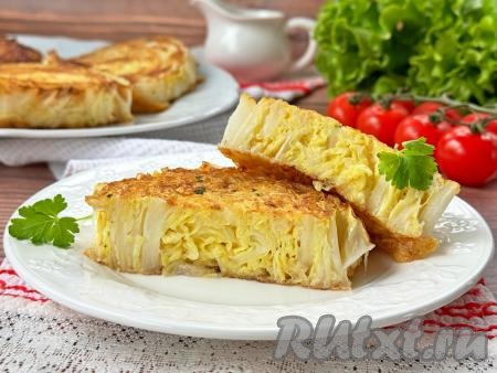 Стейки из пекинской капусты на сковороде