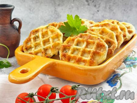 Картофельно-творожные вафли