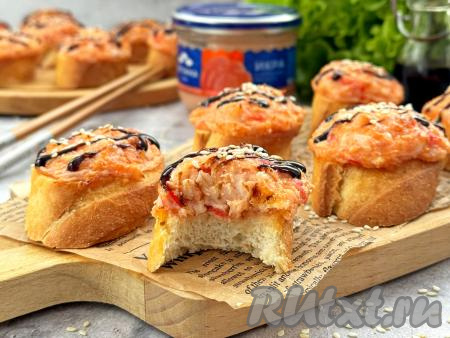 Аппетитные, вкусные, сытные суши-бутерброды, запечённые в аэрогриле, тёплыми или полностью остывшими подать к столу.