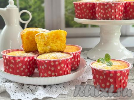 Творожные кексы с кукурузной мукой