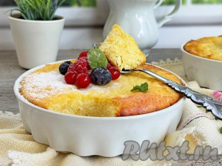 Творожная запеканка с кукурузной мукой в духовке