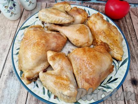 Курица кусочками с хрустящей корочкой в духовке