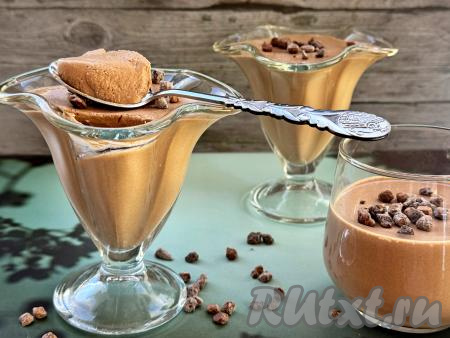 Желе из сметаны с какао и желатином