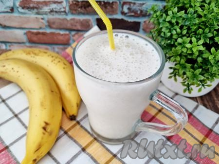Молочный коктейль с бананом без мороженого