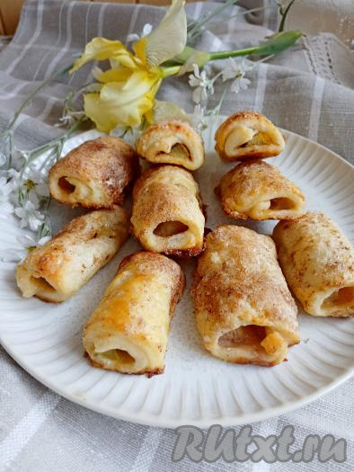 Творожное печенье с ревенем