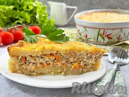 Запеканка из вермишели с фаршем 