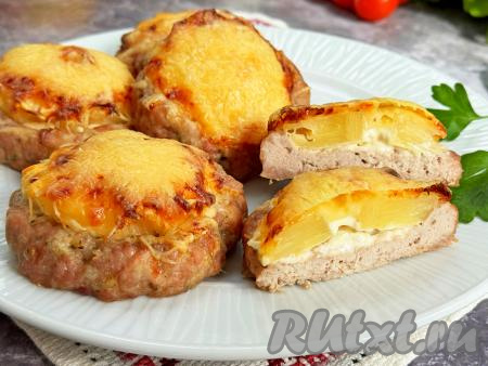 Мясные гнёзда с ананасом