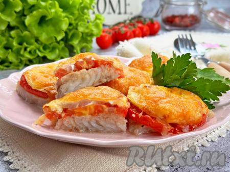 Минтай по-французски в духовке